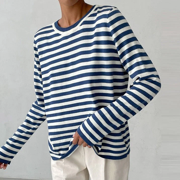 Gestreiftes langärmeliges Top für Damen - Image 5