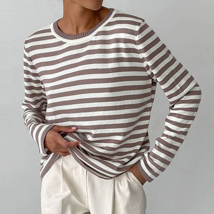 Gestreiftes langärmeliges Top für Damen - Image 6