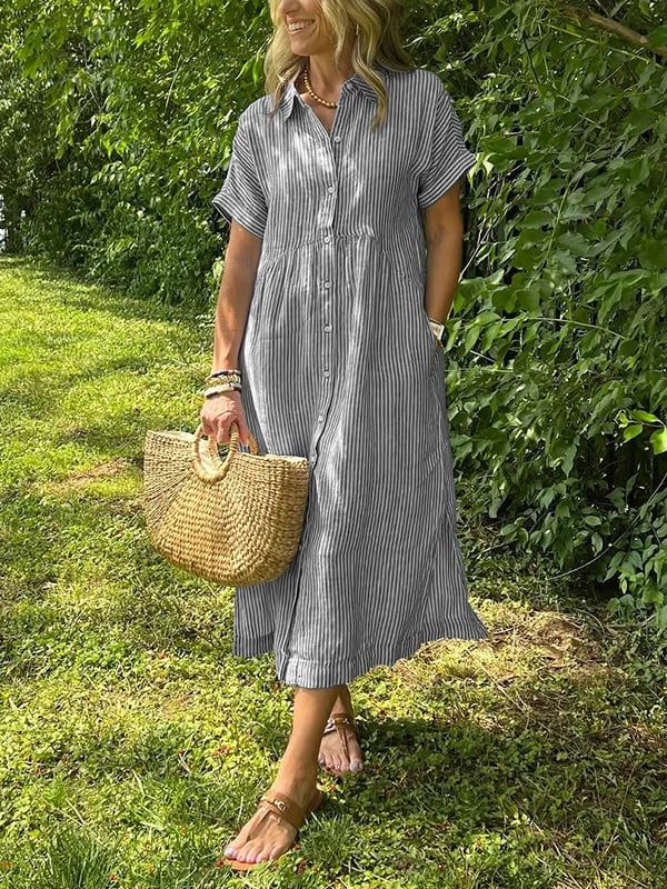 Gestreiftes Langarmhemd für Damen – Elegantes und Luftiges Design - Image 10