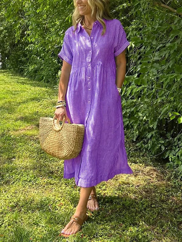 Gestreiftes Langarmhemd für Damen – Elegantes und Luftiges Design - Image 7