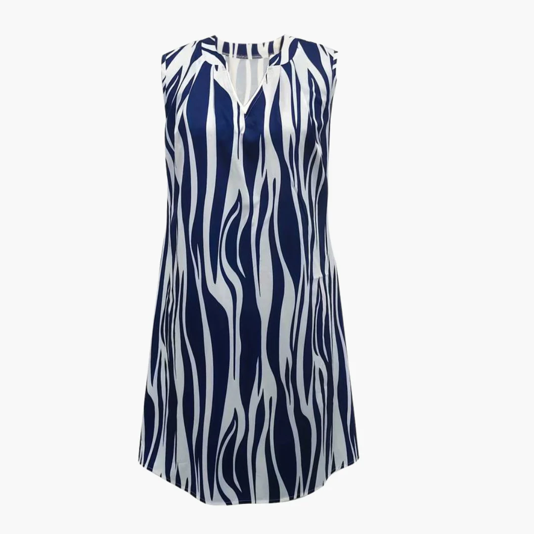 Gestreiftes Minikleid - Ärmelloses Damenkleid für den Sommer - Image 3