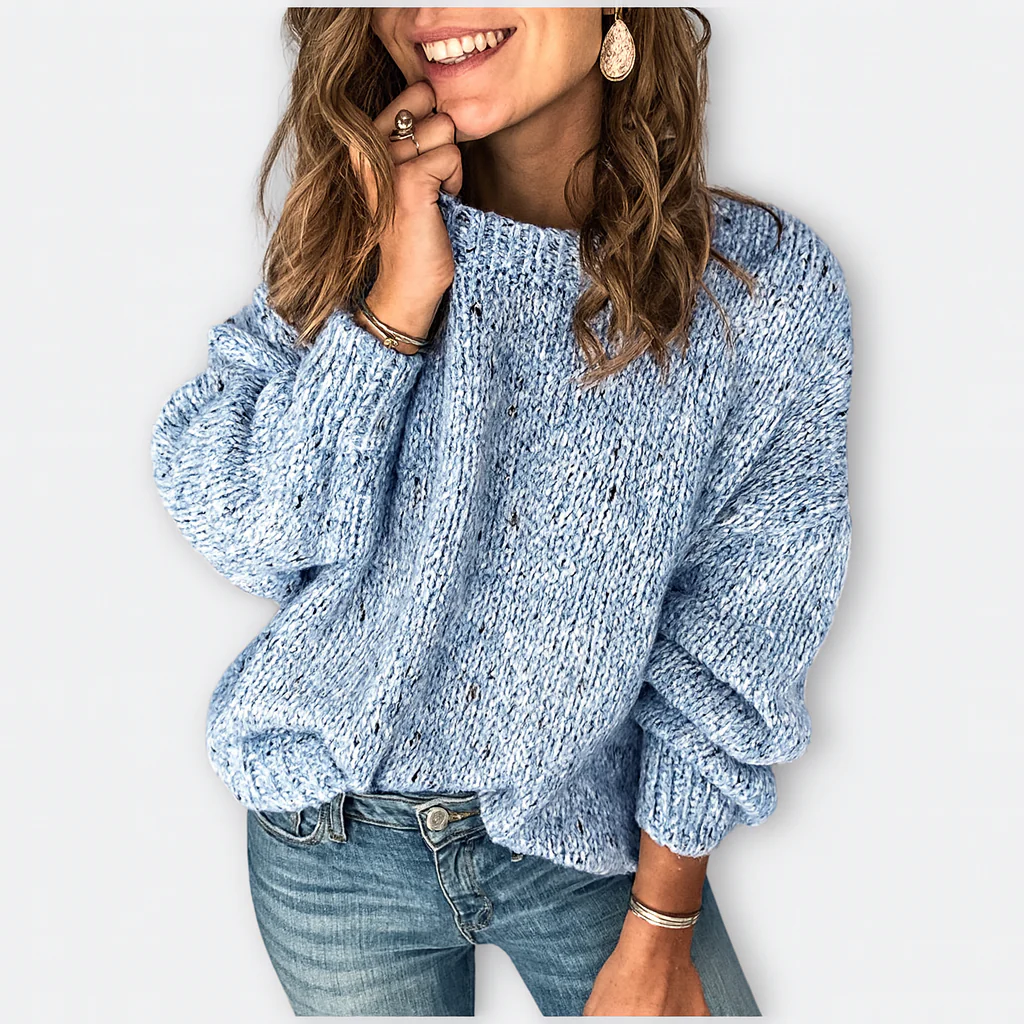 Gestrickter Oversize-Pullover mit Sprenkelmuster – Lässig und gemütlich - Image 3