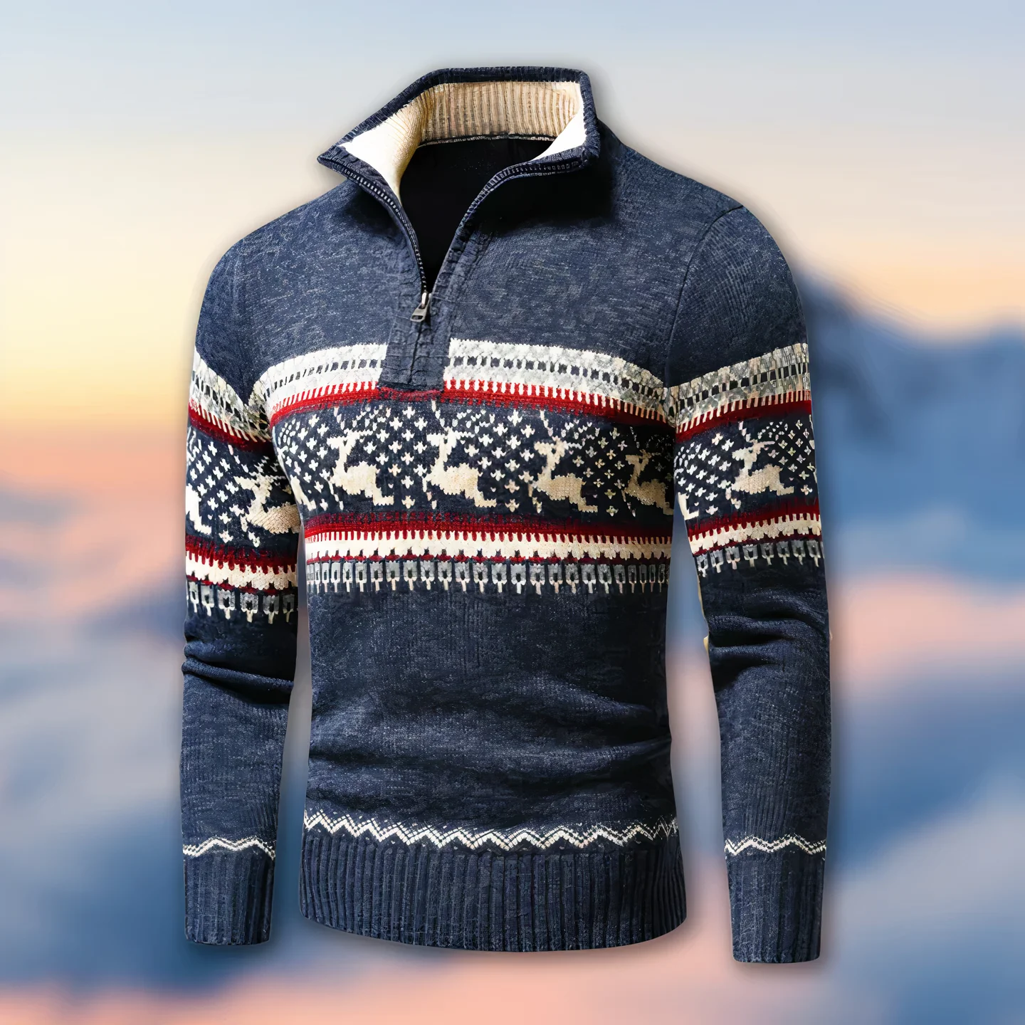 Gestrickter Weihnachtspullover | Winterausführung - Image 2