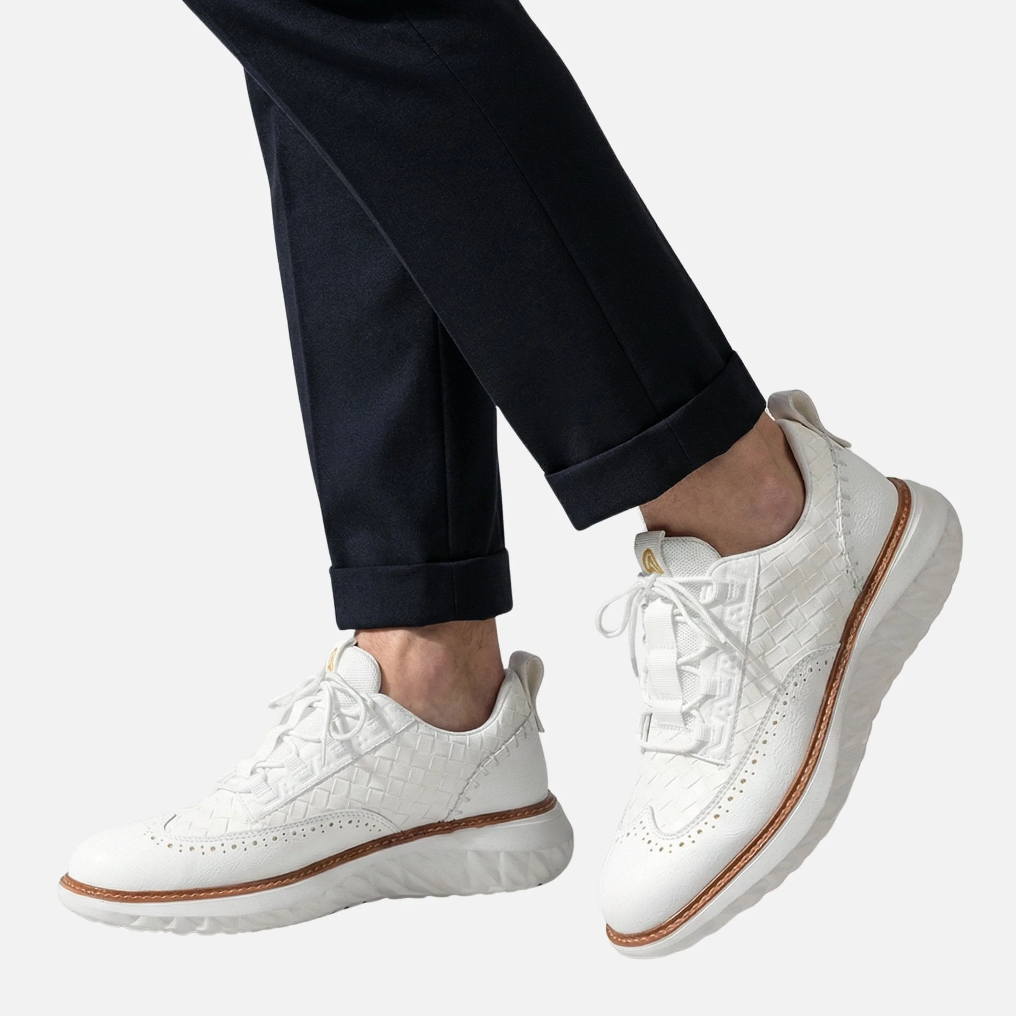 Yannick | Herren Gewebte Brogue-Sneaker Dicke Sohle – Brogue Sneaker Herren - Image 2
