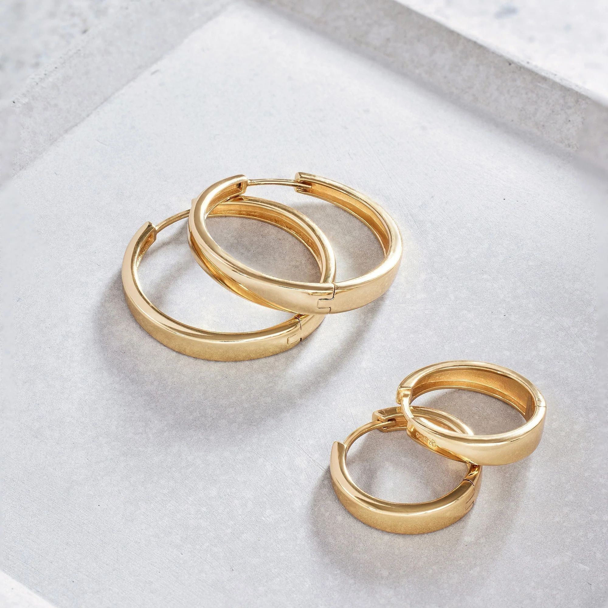 Gia Bold Gold Hoop Earrings - Image 5