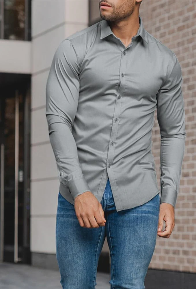 Gideon - Slim-Fit Herrenhemd für Frühling 2025 - Image 4