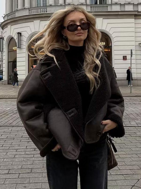 GINA BRAUNE LEDERJACKE - Image 4