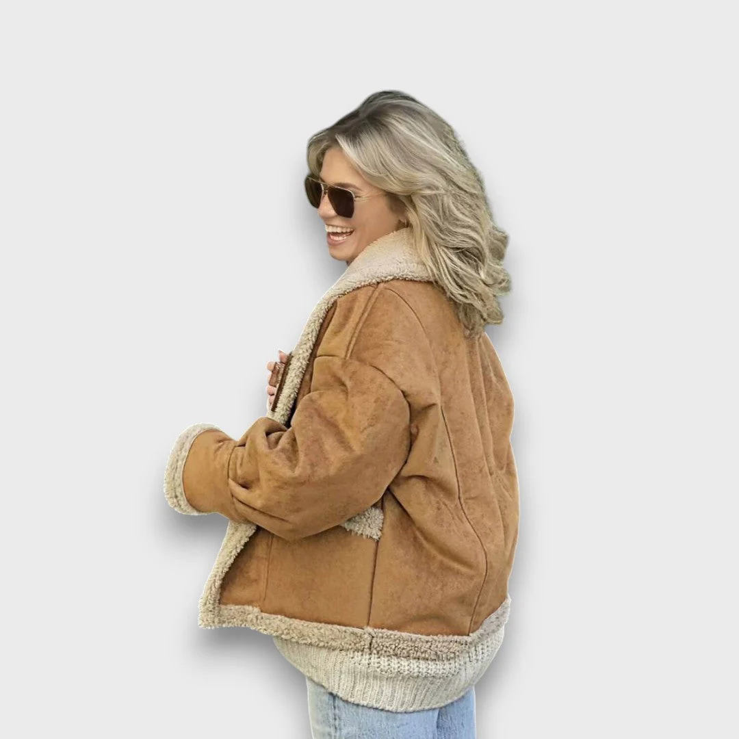 Gina – Warme Jacke mit Teddyfutter - Image 2