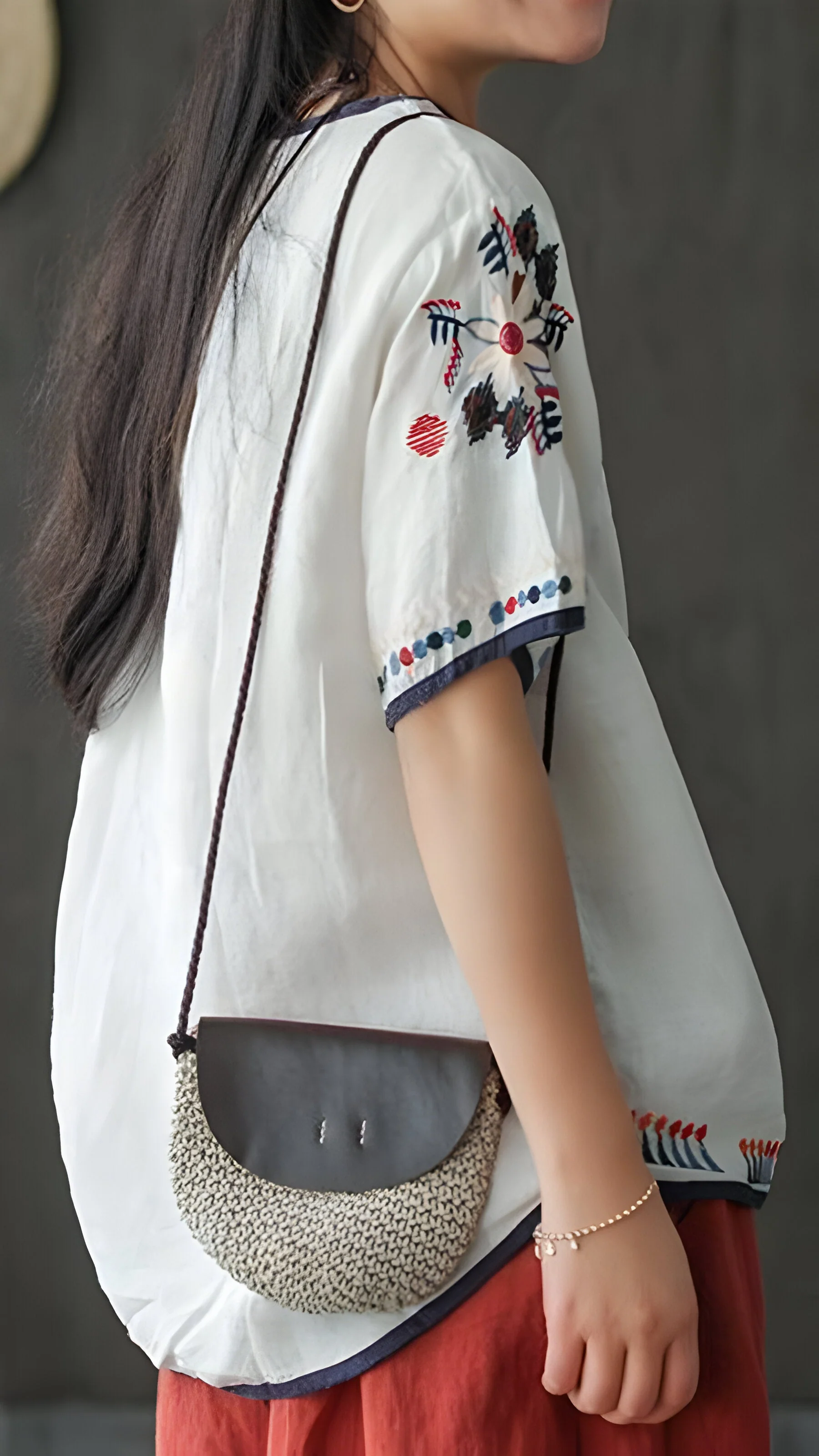Ginevra | Bestickte, lose ethnische Bluse - Image 2