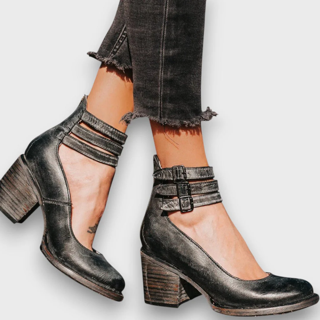 Ginevra – Stiefeletten mit Mehrfachriemen und Blockabsatz - Image 2