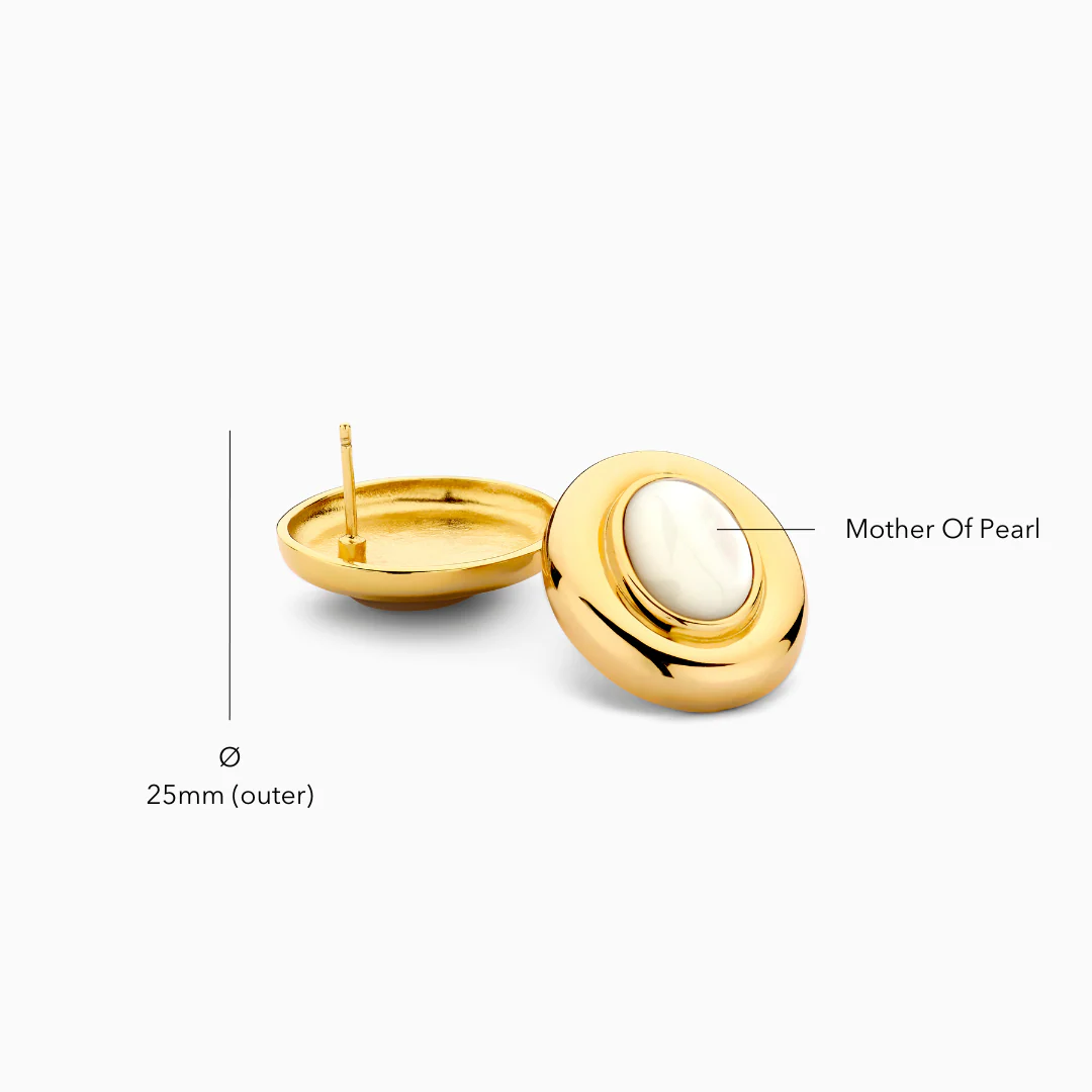 Giselle Gold Pearl Earrings - Image 7