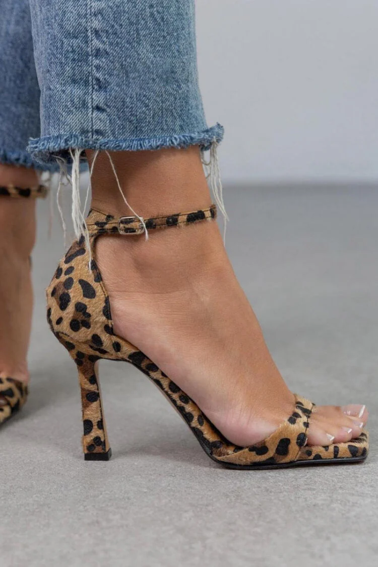 Giulia™ | Hohe Absatzsandalen mit Tiermuster - Image 3