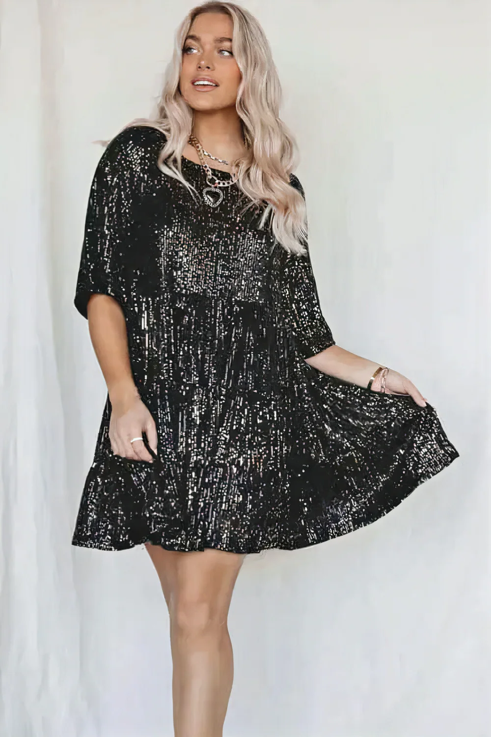 Glamouröses Pailletten Partykleid für Damen | Mini - Image 4
