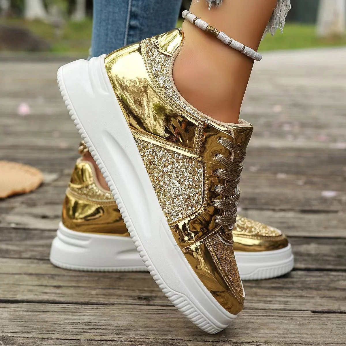 GlamStep™ – Elegante Damen Sneaker mit funkelnden Pailletten - Image 4