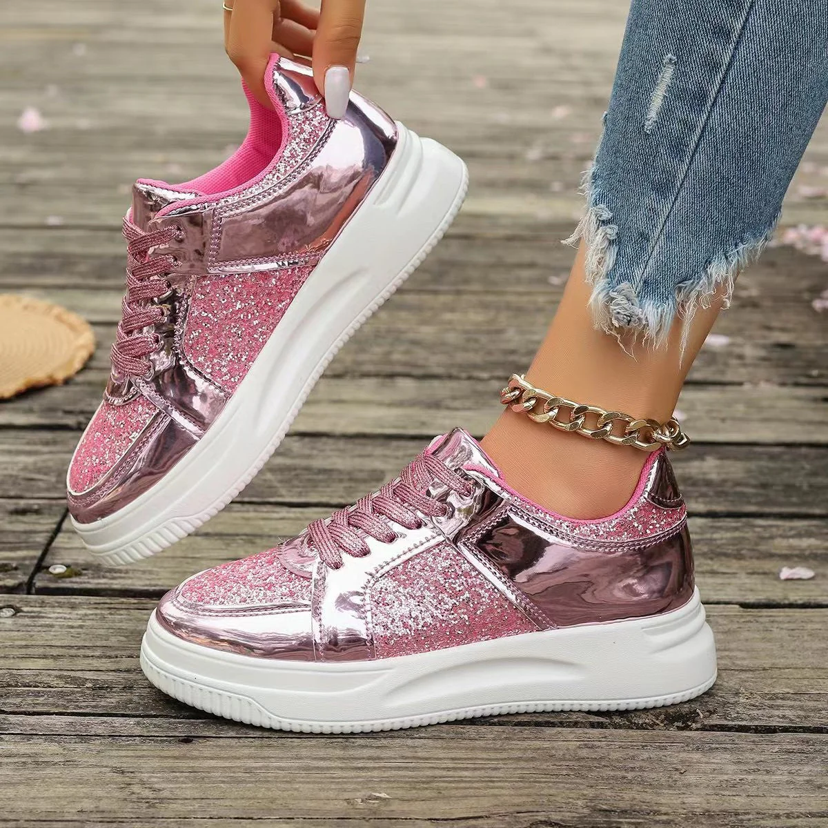 GlamStep™ – Elegante Damen Sneaker mit funkelnden Pailletten - Image 5