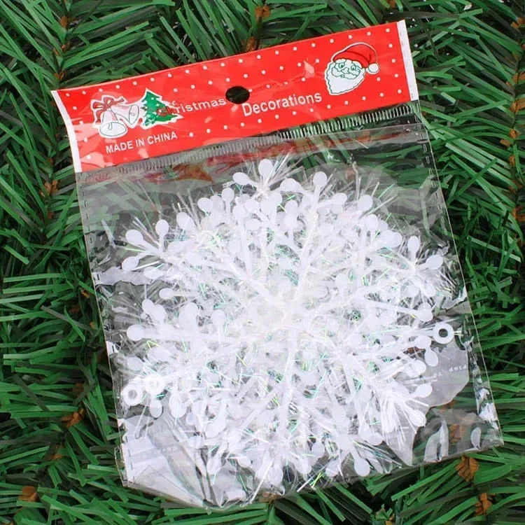 Glitzernde Girlanden | Glitzernde Schneeflocken-Ornamente für die Weihnachtsdekoration - Image 6