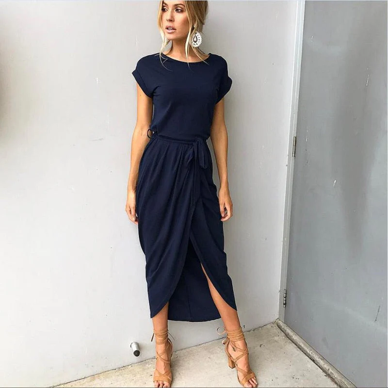 Gloria- Maxi Kleid mit Schlitz - Image 2