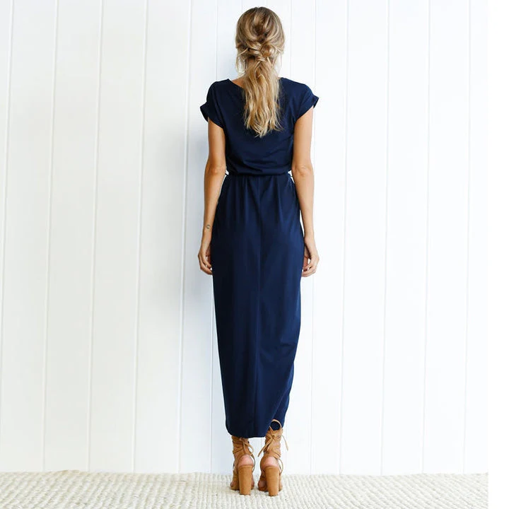 Gloria- Maxi Kleid mit Schlitz - Image 3