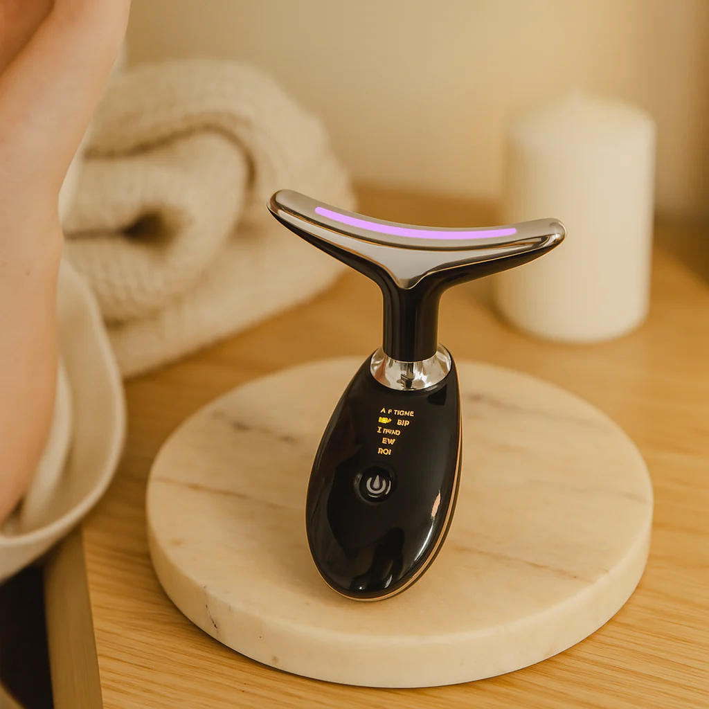 GlowLift – Anti-Falten Gesichtsstraffungs-Massagegerät mit LED-Lichttherapie für Gesicht und Hals - Image 3