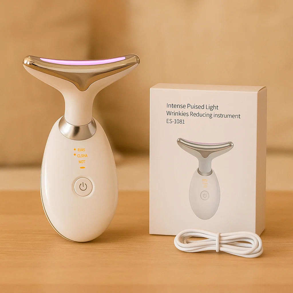 GlowLift – Anti-Falten Gesichtsstraffungs-Massagegerät mit LED-Lichttherapie für Gesicht und Hals - Image 4