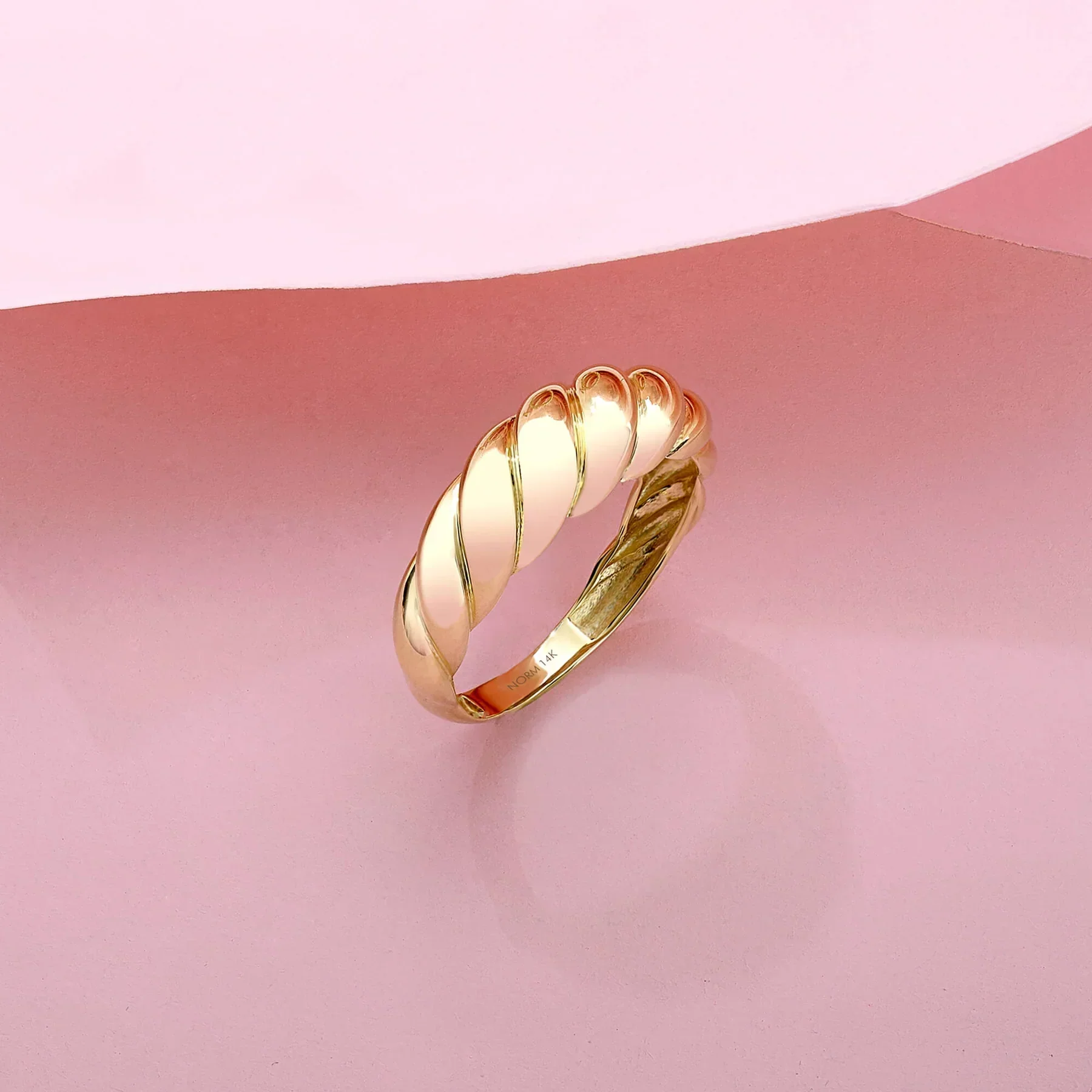 Gold Croissant Ring - Image 5