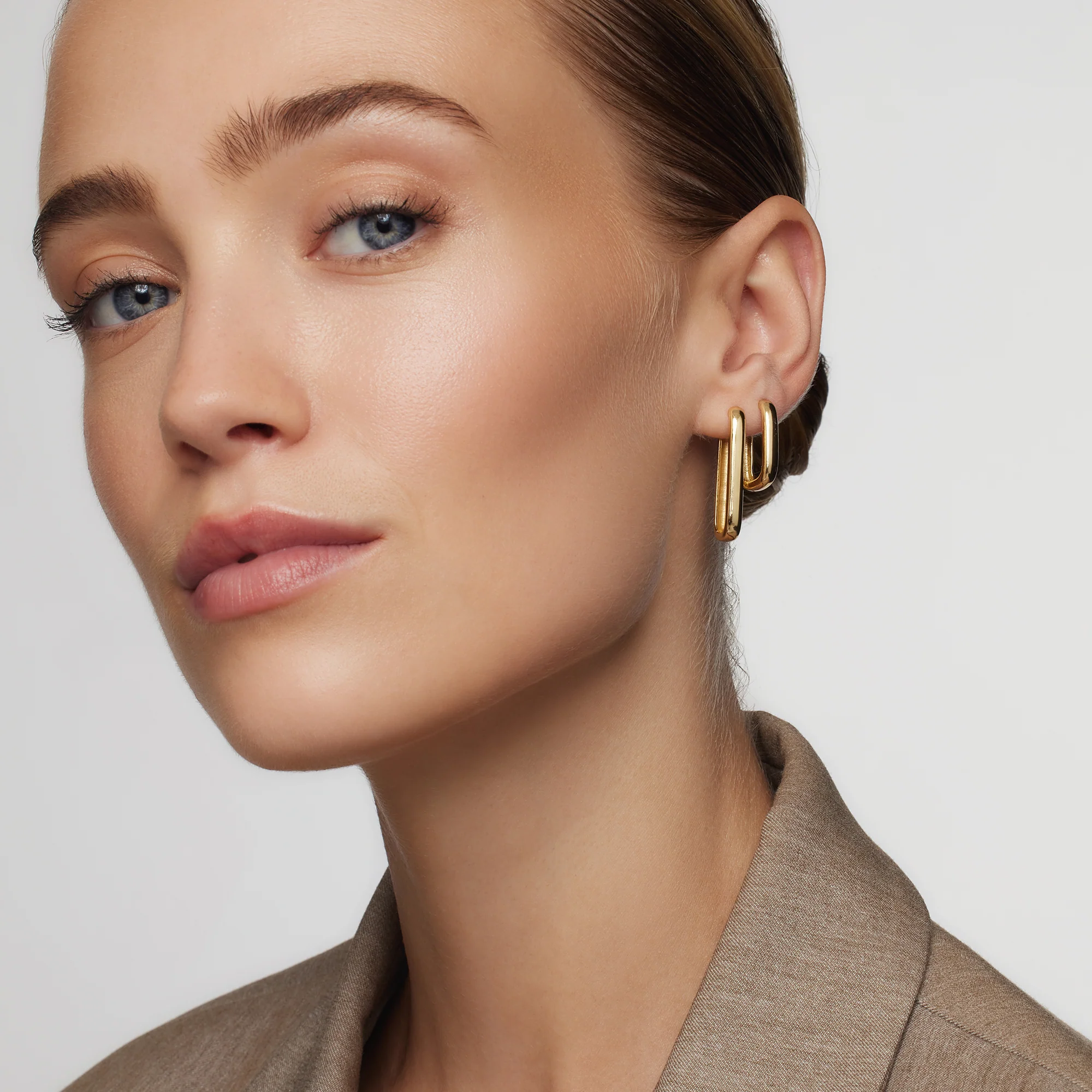 Gold Icon Hoop Earrings - Image 4