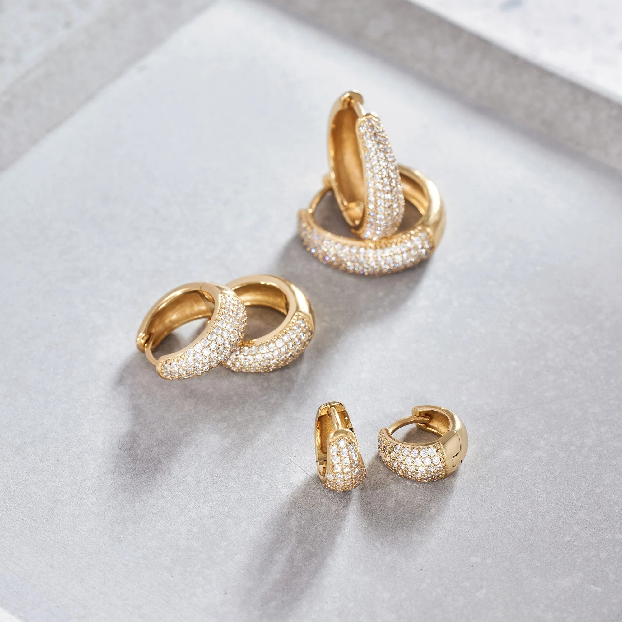 Gold Jules Mini Hoop Earrings - Image 3