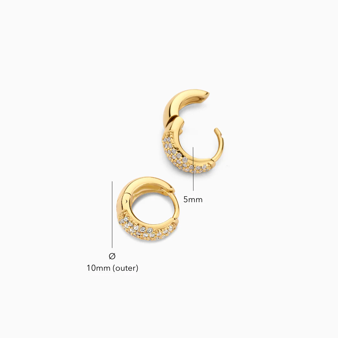 Gold Jules Mini Hoop Earrings - Image 4
