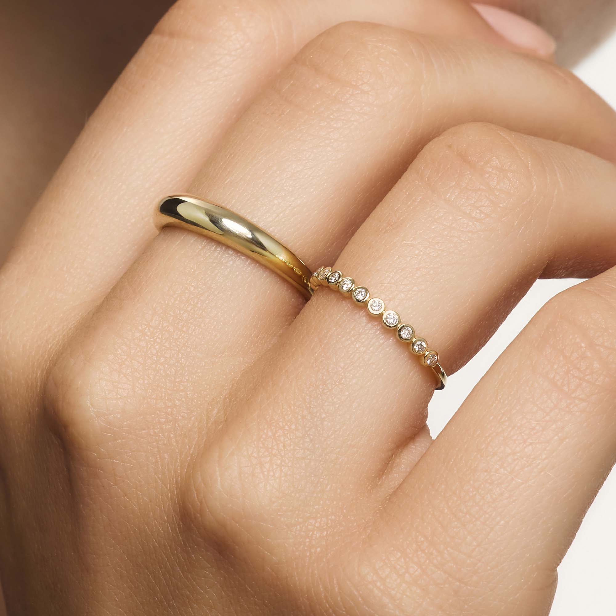 Gold Midi Dome Ring - Image 2