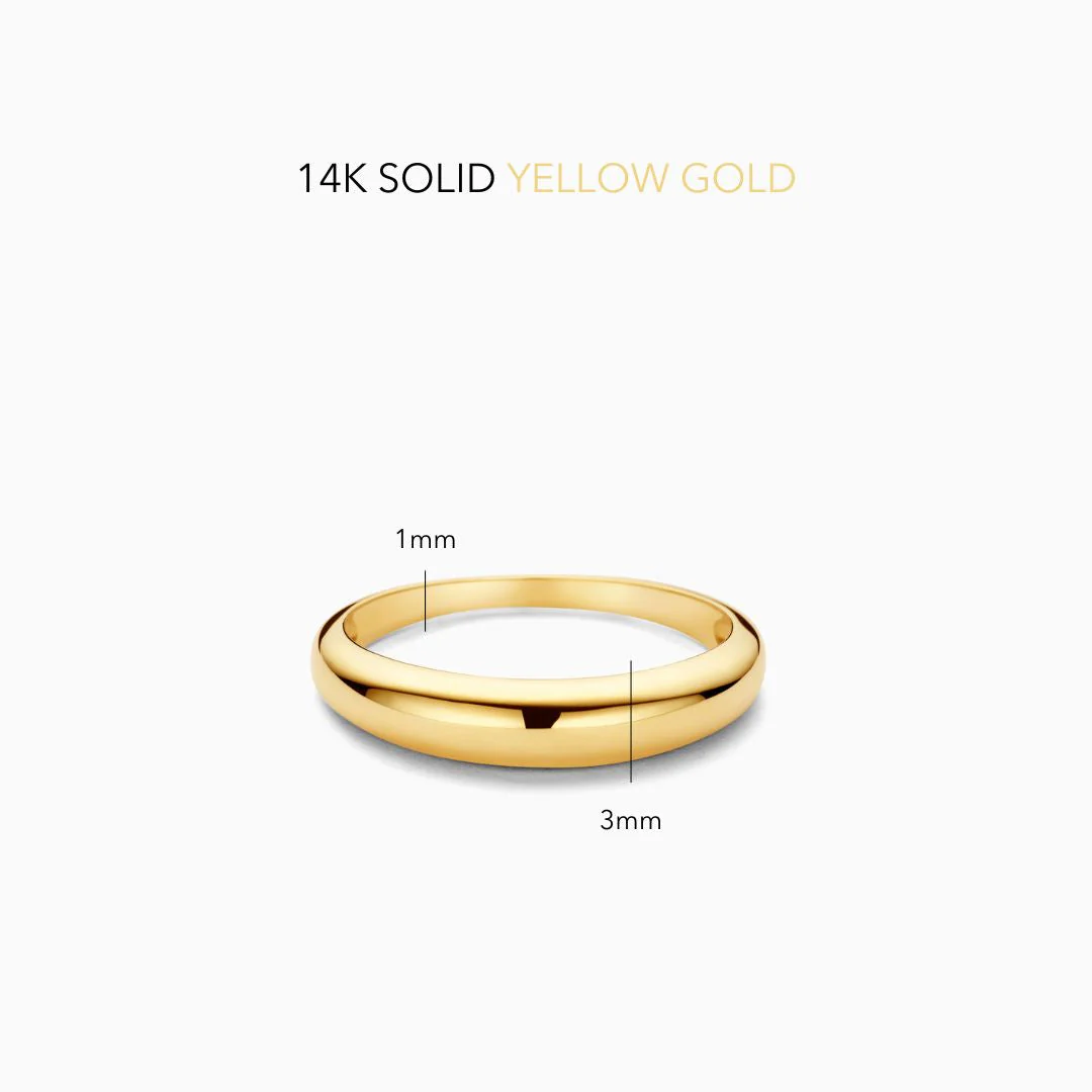 Gold Midi Dome Ring - Image 6