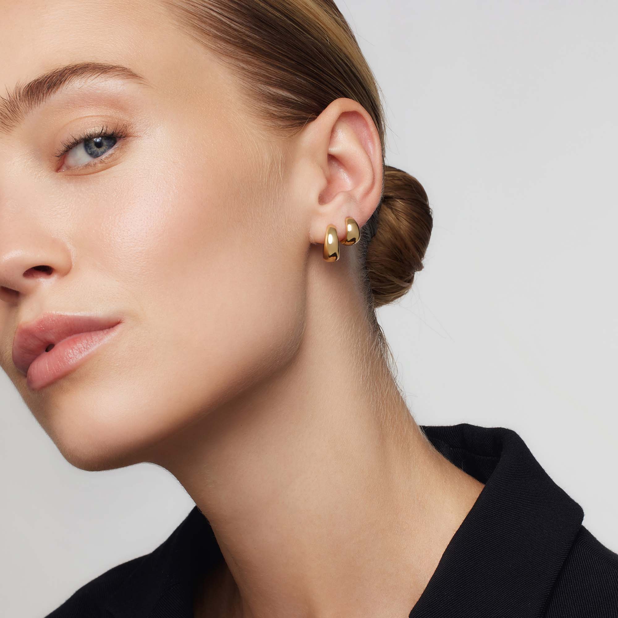 Gold Rue Hoop Earrings - Image 3