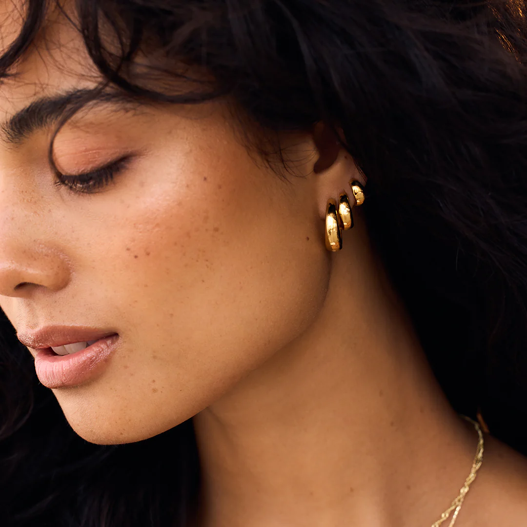 Gold Rue Hoop Earrings - Image 5