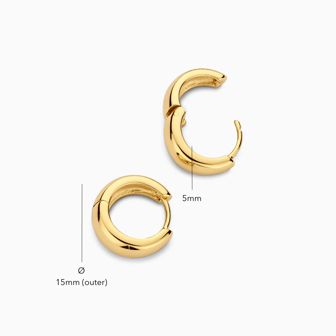 Gold Rue Hoop Earrings - Image 7