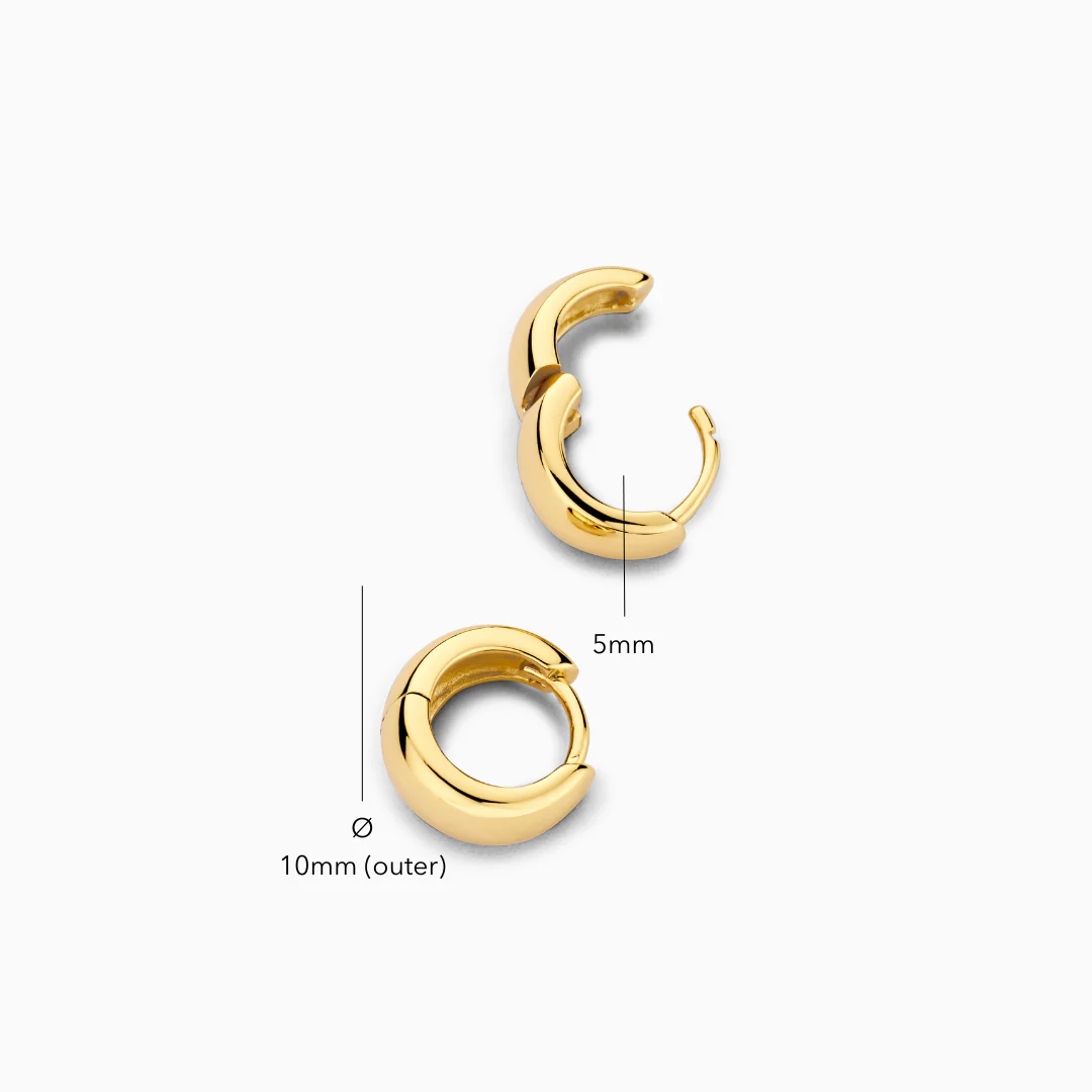 Gold Rue Mini Hoop Earrings - Image 6