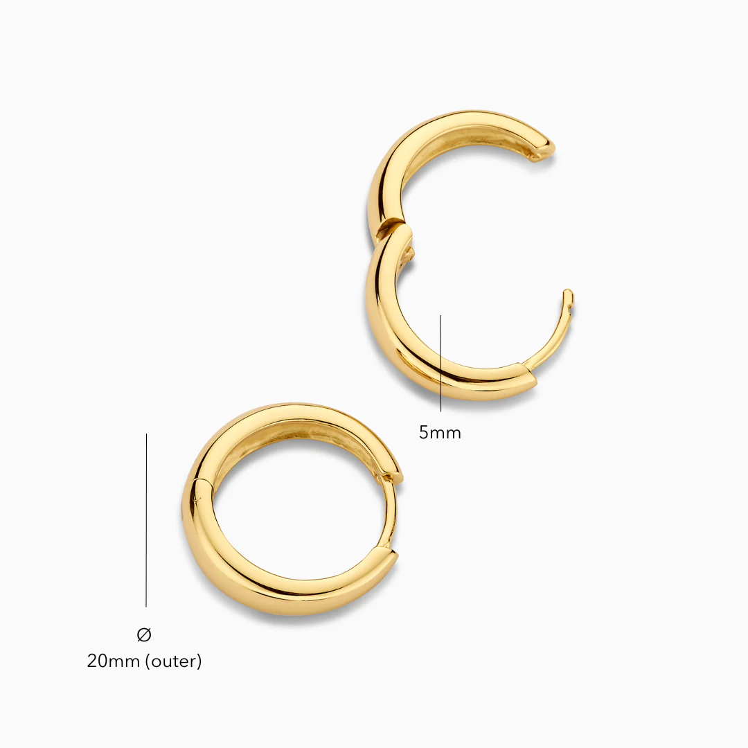 Gold Rue Statement Hoop Earrings - Image 6