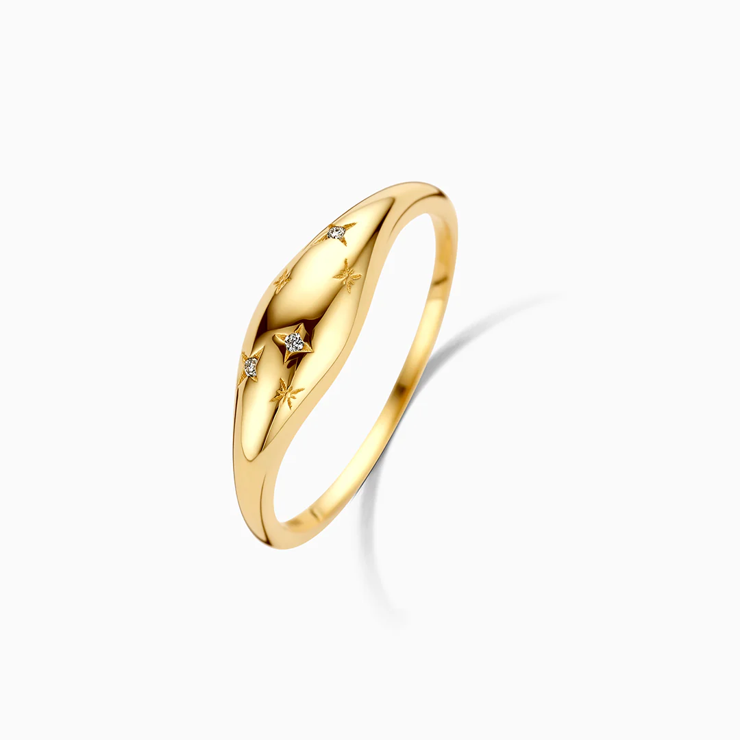 Goldene Diamantkuppelring - Image 2