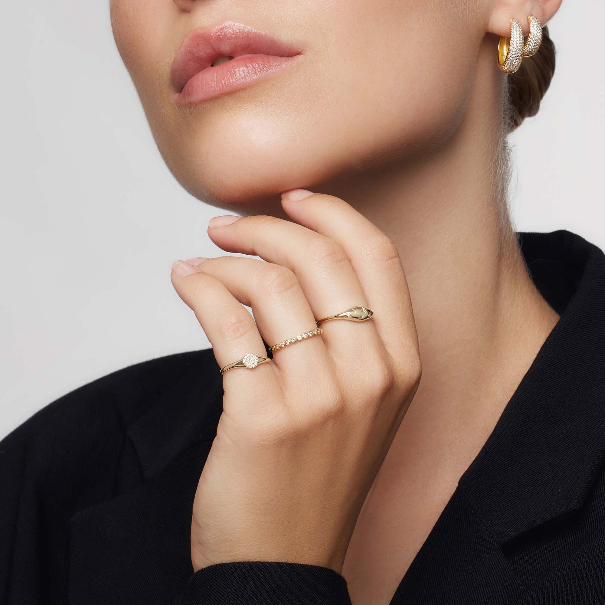 Goldene Diamantkuppelring - Image 3