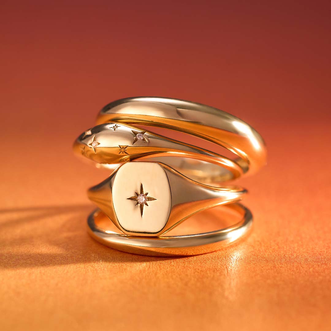 Goldene Diamantkuppelring - Image 6