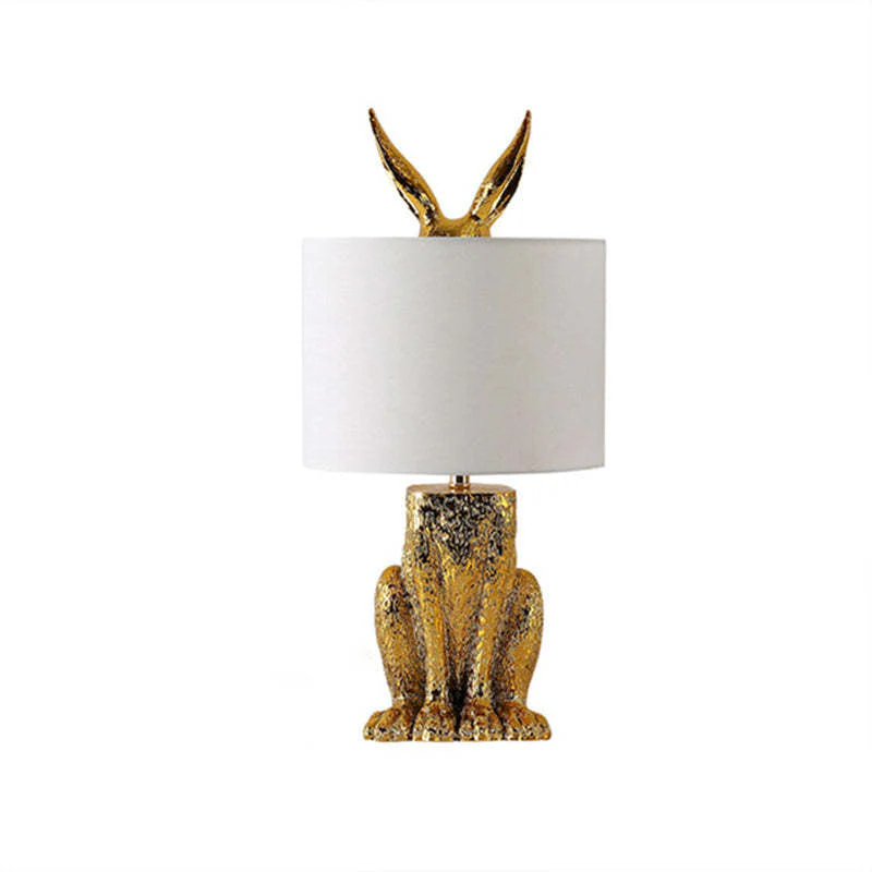 Goldene Kaninchen Tischlampe – Originelle Designer-Leuchte mit Schirm - Image 11