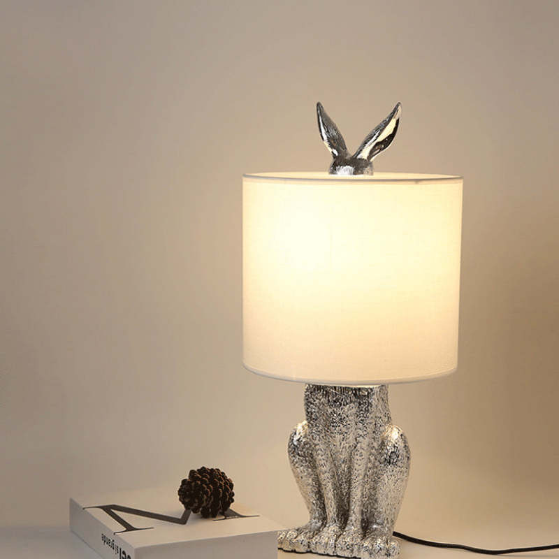 Goldene Kaninchen Tischlampe – Originelle Designer-Leuchte mit Schirm - Image 12