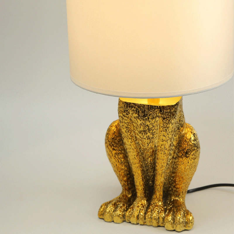 Goldene Kaninchen Tischlampe – Originelle Designer-Leuchte mit Schirm - Image 14