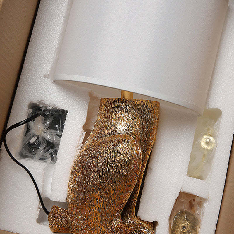 Goldene Kaninchen Tischlampe – Originelle Designer-Leuchte mit Schirm - Image 17