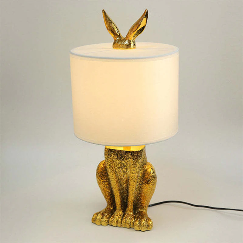 Goldene Kaninchen Tischlampe – Originelle Designer-Leuchte mit Schirm - Image 7