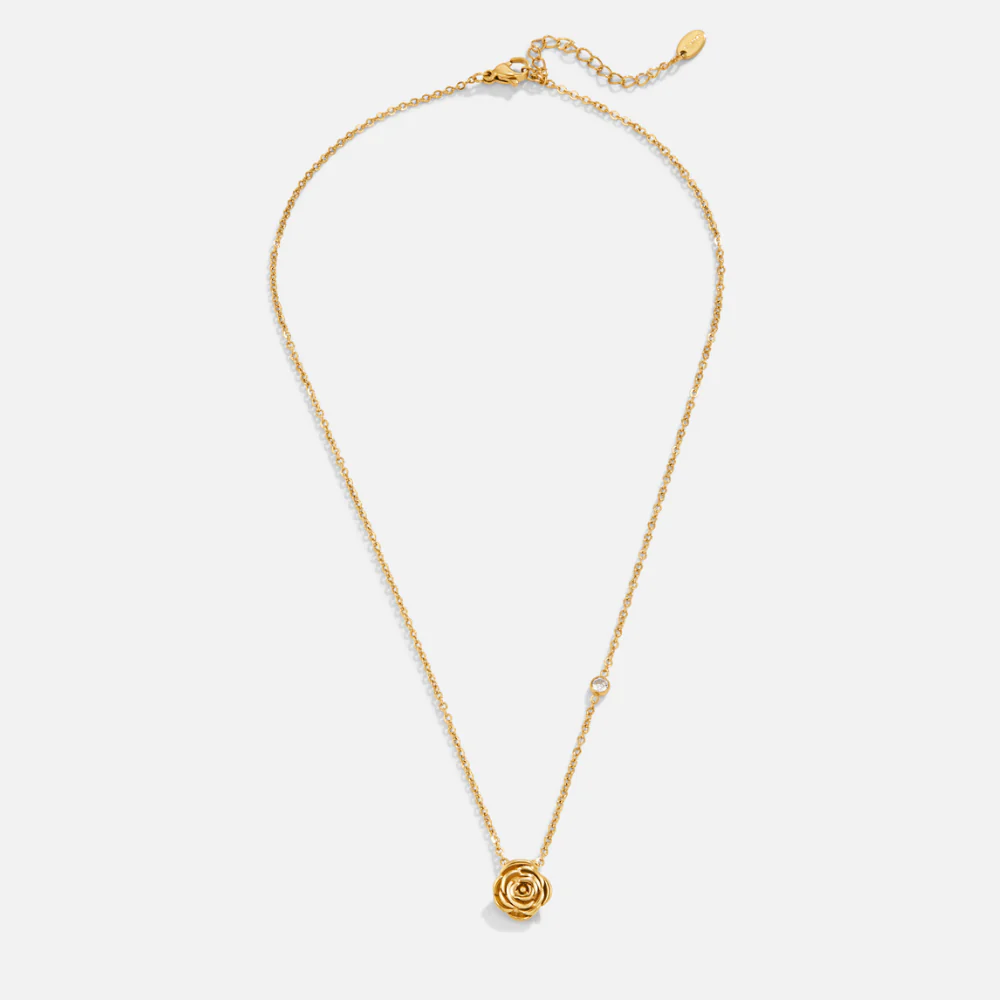 Goldene Rosenanhänger-Halskette - Image 4