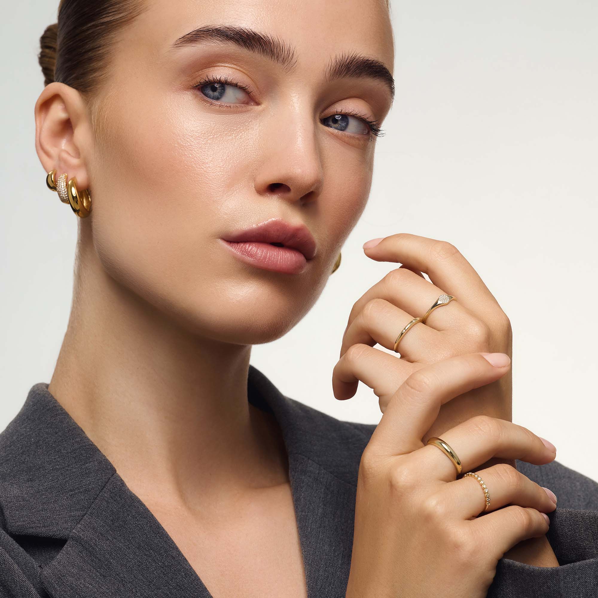 Goldener Diamant Blasenring - Image 4