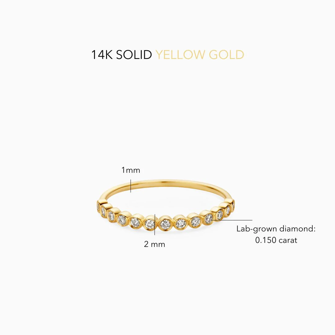 Goldener Diamant Blasenring - Image 7