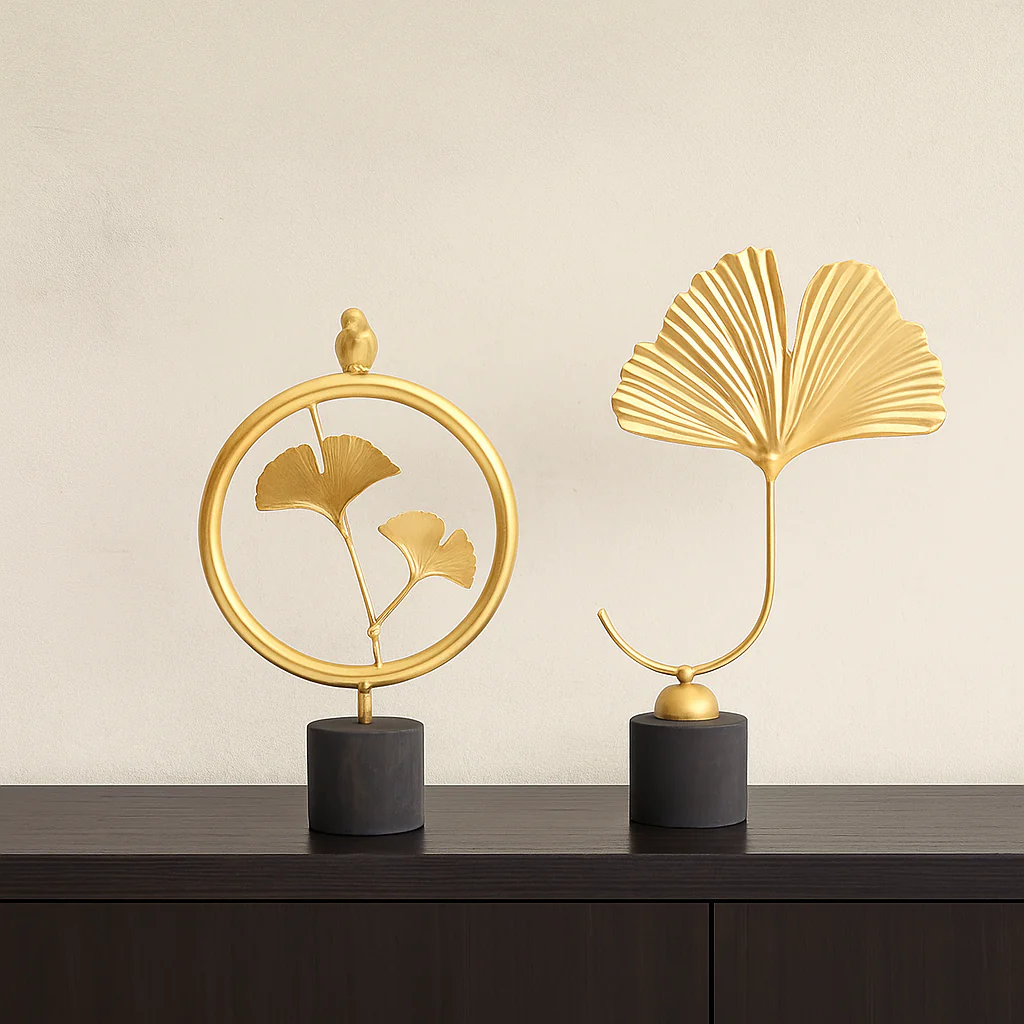 GoldenGrove – Minimalistische Ginkgo-Blatt Skulptur für eleganten natürlichen Charme - Image 3