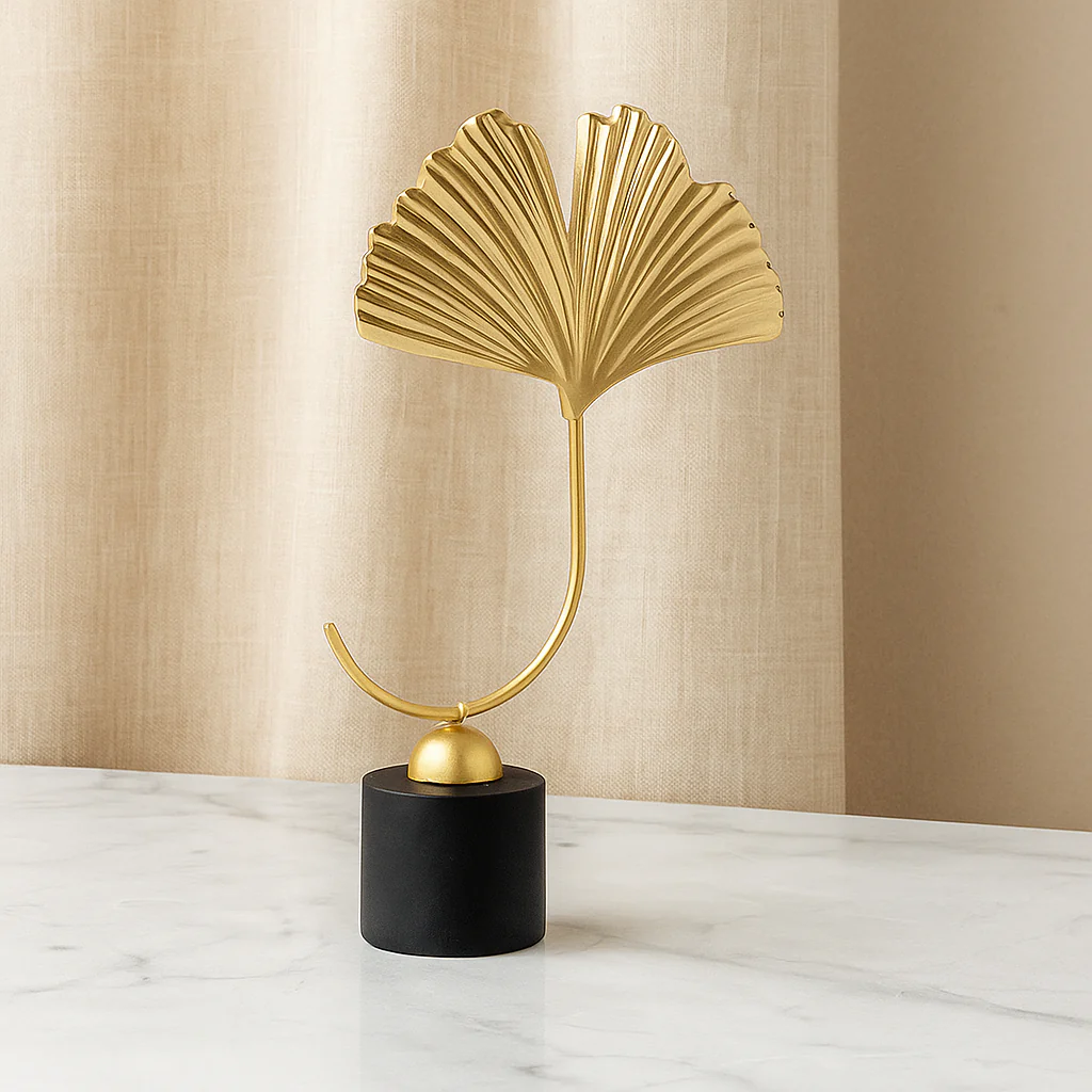 GoldenGrove – Minimalistische Ginkgo-Blatt Skulptur für eleganten natürlichen Charme - Image 4