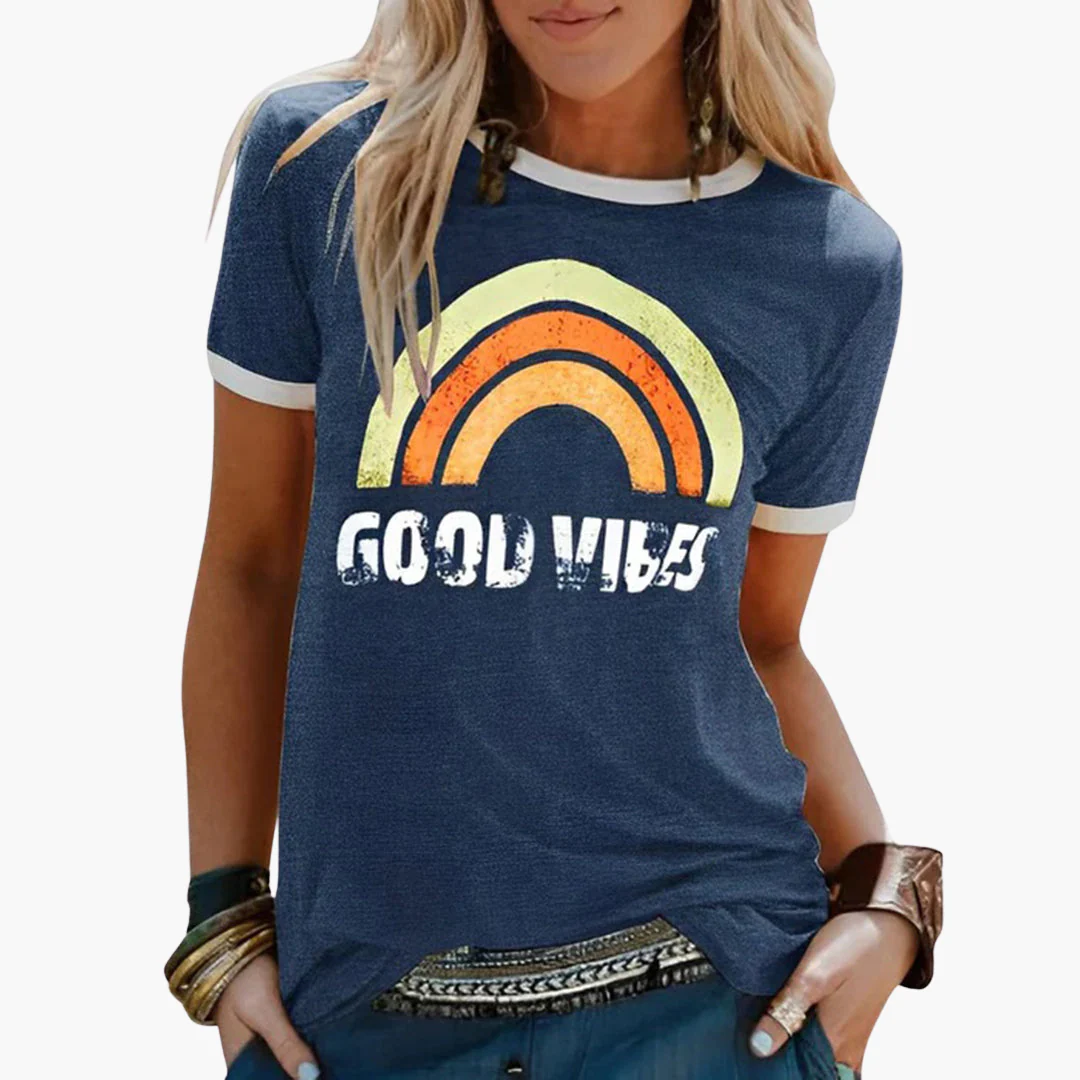 Good Vibes Grafik-T-Shirt - für Frauen im Casual-Stil - Image 5