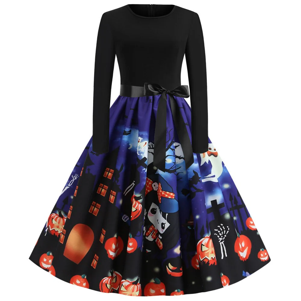 Gothic Karikatur Druck Halloween Kostum | Midi - Image 10